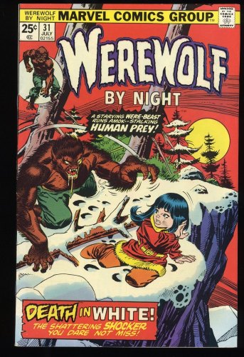 Werewolf By Night #31 NM- 9.2 Death in White! Gil Kane Cover Art!
