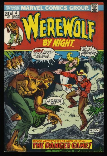Werewolf By Night #4 NM- 9.2 The Danger Game! Mike Ploog Cover Art!