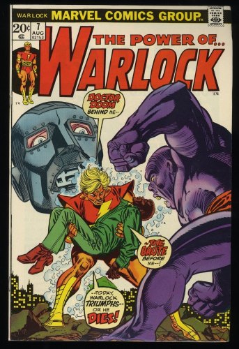 Warlock #7 VF+ 8.5 At the Earth's Core! Gil Kane Cover! Bob Brown Art!