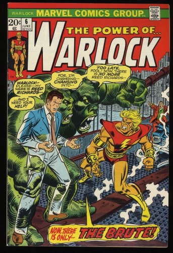 Warlock #6 NM- 9.2 The Brute! John Romita Sr Cover! Bob Brown Art!