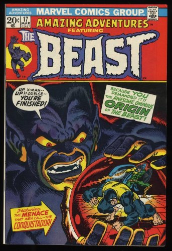 Amazing Adventures #17 VF+ 8.5 Origin of the Beast! Marvel 1973!