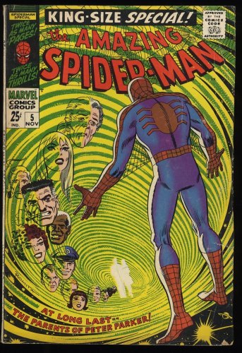 Amazing Spider-Man Annual #5 VG+ 4.5 1st Appearance Peter's Parents!