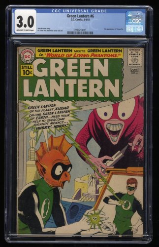 Green Lantern #6 CGC GD/VG 3.0 1st Appearance of Tomar! 1961!