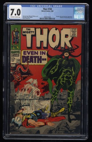 Cover Scan: Thor #150 CGC FN/VF 7.0 Hela! Origin Inhumans! Stan Lee And Jack Kirby! - Item ID #238913