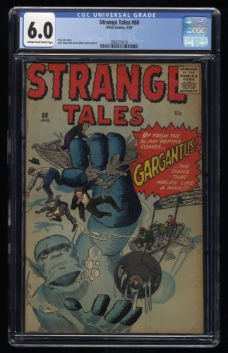 Strange Tales #80 CGC FN 6.0 Stan Lee Jack Kirby Steve Ditko!