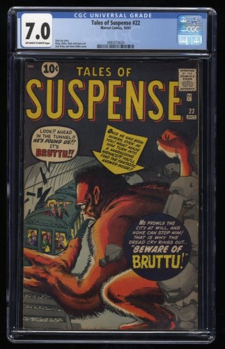 Tales Of Suspense #22 CGC FN/VF 7.0 Stan Lee Jack Kirby Steve Ditko!