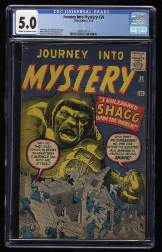 Journey Into Mystery #59 CGC VG/FN 5.0 Cream To Off White