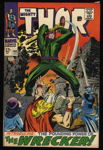 Thor #148 VG+ 4.5 1st Appearance The Wrecker! Jack Kirby Art!