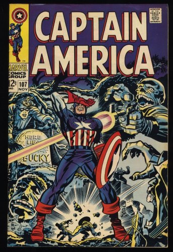 Cover Scan: Captain America #107 VF 8.0 1st Doctor Faustus Red Skull Cover! - Item ID #239177