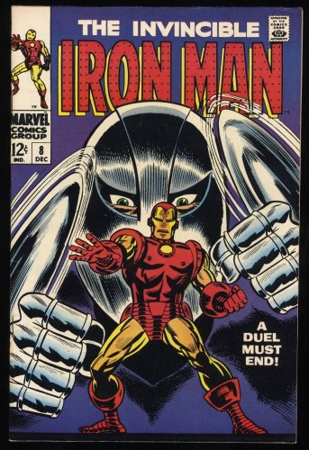 Cover Scan: Iron Man #8 VF+ 8.5 Origin of Whitney Frost! Gladiator! - Item ID #239395