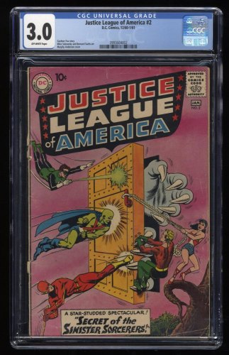 Justice League Of America #2 CGC GD/VG 3.0 Off White 2nd Appearance Amazo!