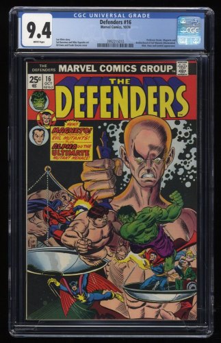 Defenders #16 CGC NM 9.4 White Pages Gil Kane Sal Buscema!