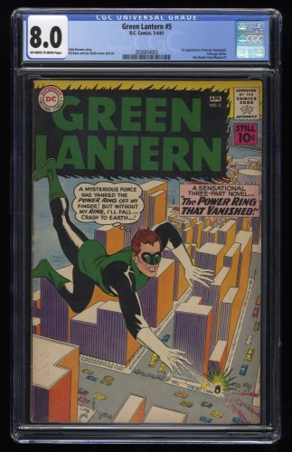 Green Lantern #5 CGC VF 8.0 1st Appearance Hector Hammond! Gil Kane!