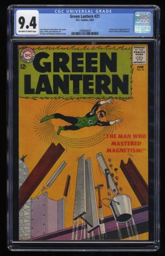 Cover Scan: Green Lantern #21 CGC NM 9.4 Off White to White 1st Appearance Doctor Polaris! - Item ID #242600