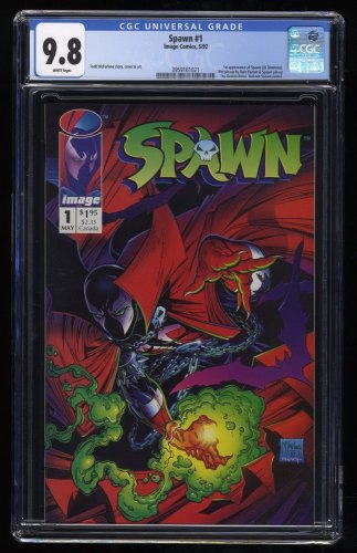 Spawn #1 CGC NM/M 9.8 White Pages McFarlane 1st Appearance Al Simmons!