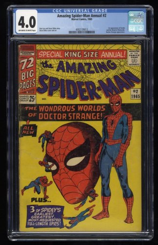 Amazing Spider-Man Annual #2 CGC VG 4.0 Dr. Strange Appearance!