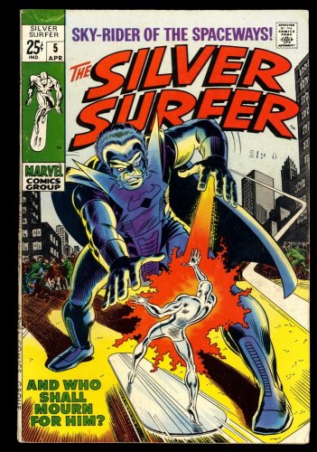 Cover Scan: Silver Surfer #5 FN- 5.5 John Buscema Artwork! - Item ID #243011