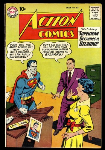 Action Comics #264 FN/VF 7.0 The Superman Bizarro! Curt Swan Cover! DC Comics!
