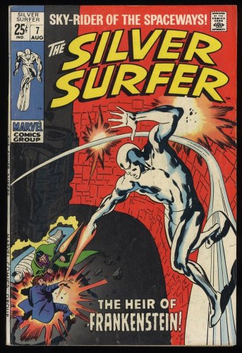 Cover Scan: Silver Surfer #7 FN 6.0 The Heir of Frankenstein! - Item ID #243296