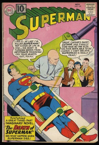 Superman #149 VG+ 4.5 Classic Death of Superman! Key Issue! Lex Luthor!