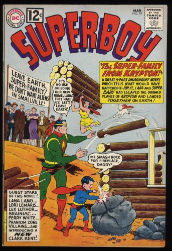 Cover Scan: Superboy #95 FN/VF 7.0 Super Family from Krypton! Silver Age! Curt Swan Art! - Item ID #243308