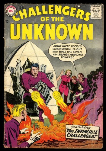 Challengers Of The Unknown #3 GD/VG 3.0 Invincible Challenger! Kirby Art!