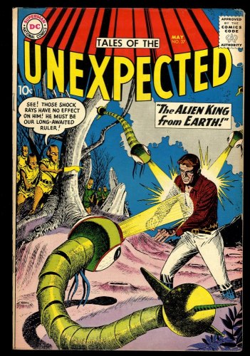 Cover Scan: Tales Of The Unexpected #37 VF- 7.5 Alien King from Earth! Bernard Baily Cover! - Item ID #243627