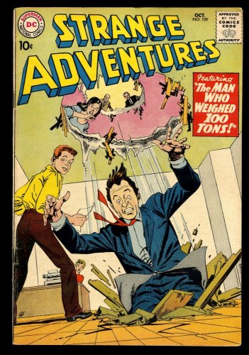 Cover Scan: Strange Adventures #109 FN+ 6.5 Man Who Weighed 100 Tons! Gil Kane Cover! - Item ID #243646