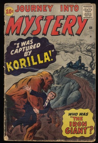 Journey Into Mystery #69 FA/GD 1.5 Was Captured by...Korilla! Kirby Art!