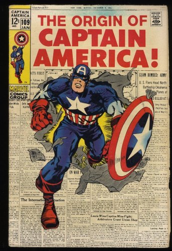 Cover Scan: Captain America #109 VG/FN 5.0 Classic Jack  Kirby Cover! - Item ID #244347
