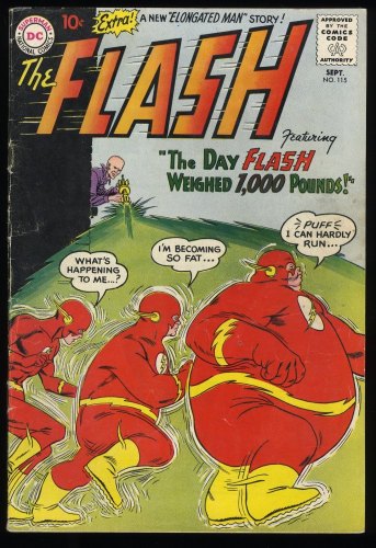 Flash #115 VG+ 4.5 2nd appearance of Elongated man!