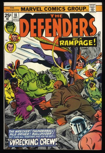 Cover Scan: Defenders #18 VF+ 8.5 1st Appearance Full Wrecking Crew! Rampage! - Item ID #244973