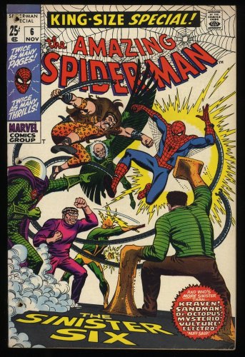 Cover Scan: Amazing Spider-Man Annual #6 GD/VG 3.0 Sinister Six Appearance! - Item ID #244993