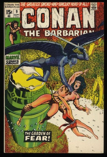 Conan The Barbarian #9 VF+ 8.5 Garden of Fear! Barry Windsor-Smith Cover Art!