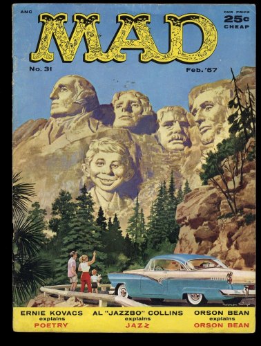 Cover Scan: Mad #31 VG 4.0 Mount Rushmore! Norman Mingo Early Iconic Cover Art! - Item ID #245238