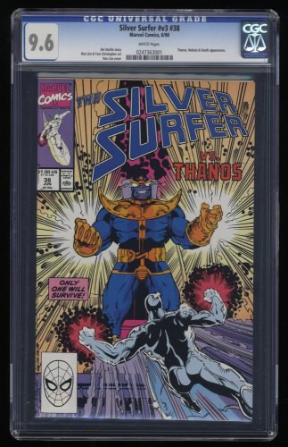 Silver Surfer (1987) #38 CGC NM+ 9.6 Thanos, Nebula and Death Appearances!