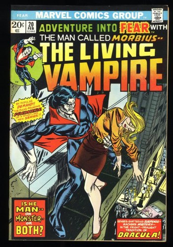 Fear #20 VF- 7.5 1st Solo Morbius Appearance!