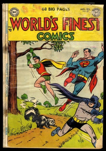 World's Finest Comics #68 FA/GD 1.5 Batman Robin Superman Scarce Golden Age!