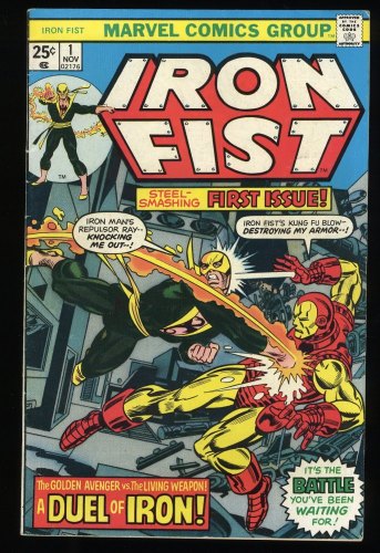 Iron Fist #1 FN+ 6.5 Iron Fist Battles Iron Man! 1st Steel Serpent!