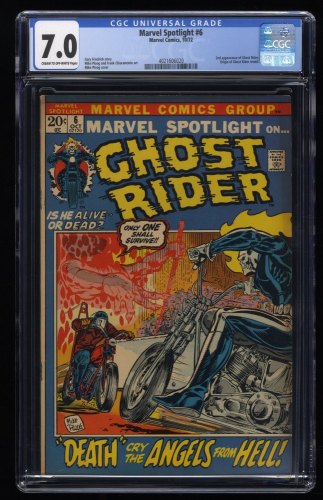 Cover Scan: Marvel Spotlight #6 CGC FN/VF 7.0 2nd Full Appearance of Ghost Rider! - Item ID #247632