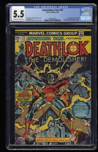 Astonishing Tales #25 CGC FN- 5.5 Off White to White 1st Appearance Deathlok!
