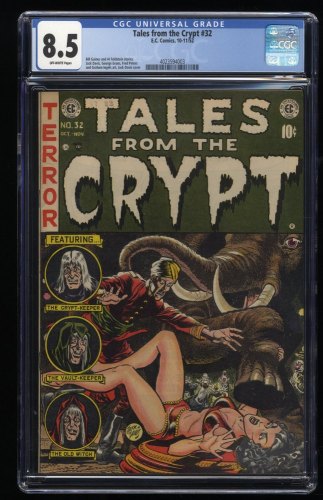 Tales From The Crypt #32 CGC VF+ 8.5 Jack Davis Cover Art! EC Pre-Code Horror!