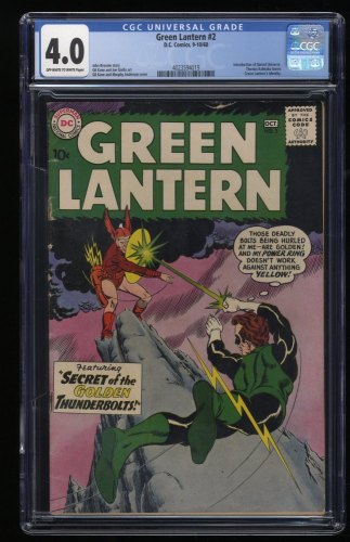Green Lantern (1960) #2 CGC VG 4.0 1st Appearance Pieface Qward Universe!