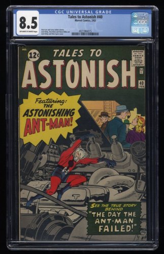 Cover Scan: Tales To Astonish #40 CGC VF+ 8.5 Ant-Man vs. Hijacker! Jack Kirby Cover! - Item ID #249712