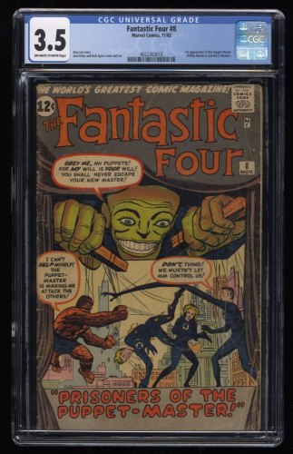 Cover Scan: Fantastic Four #8 CGC VG- 3.5 1st Appearance of Puppet Master!! - Item ID #249900