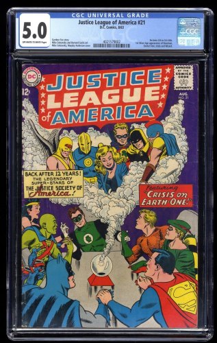 Justice League Of America #21 CGC VG/FN 5.0 1st Silver Age Hourman Dr. Fate!