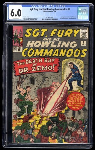 Sgt. Fury and His Howling Commandos #8 CGC FN 6.0 Off White 1st Baron Zemo!