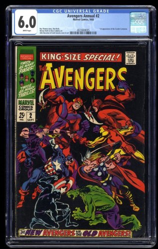 Avengers Annual #2 CGC FN 6.0 1st Appearance Scarlet Centurion Buscema Cover!