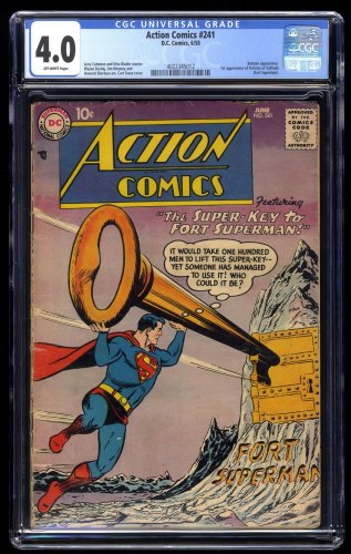 Action Comics #241 CGC VG 4.0 Off White 1st Fortress of Solitude!
