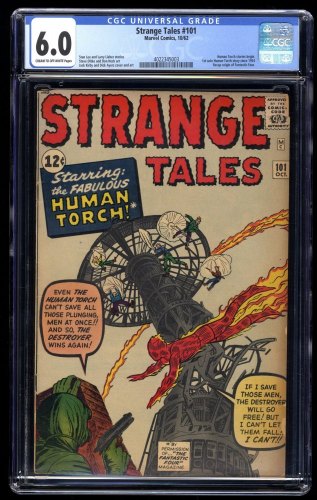 Cover Scan: Strange Tales #101 CGC FN 6.0 1st Solo Human Torch since 1954! - Item ID #250286